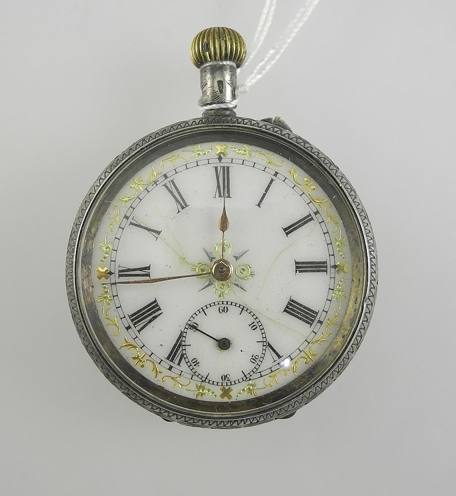 935 (marked) Silver Swiss Cased Pocket Watch (as found). (1 of 3)