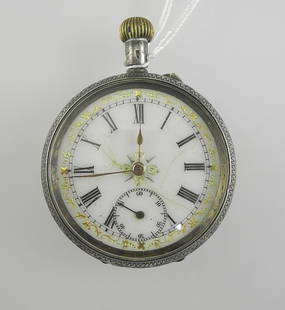 935 (marked) Silver Swiss Cased Pocket Watch (as found).: 935 (marked) Silver Swiss Cased Pocket Watch (as found).