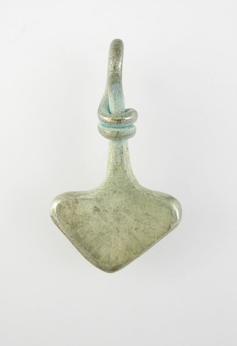 9/10th C. English Silver Thor's Hammer, 1 1/4"h, 3.6g. (1 of 4)