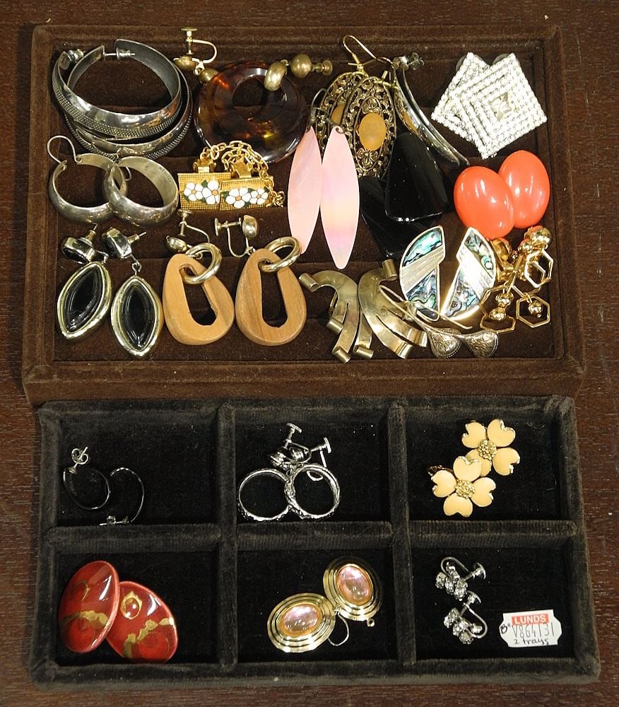 Collection of Costume Earrings: Clip-On & Post.: Collection of Costume Earrings: Clip-On & Post.