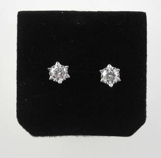 0.5ct (each) Moissanite Snowflake Studs, with Report.: 0.5ct (each) Moissanite Snowflake Studs, with Report.