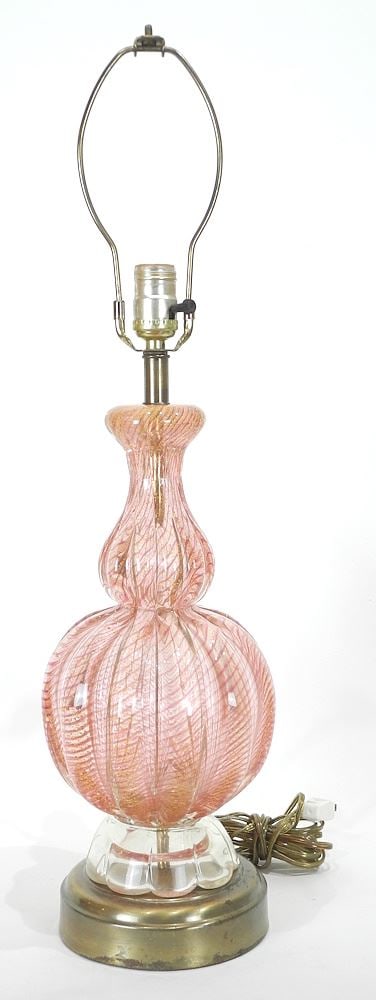 Murano Glass Table Lamp, 20 1/2"h. (1 of 6)