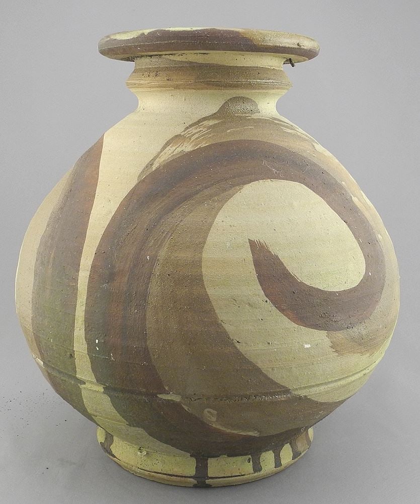 Frank Poll Pottery Vase Marked Pottery Hill Vernon, 11 1/2"h. (1 of 8)