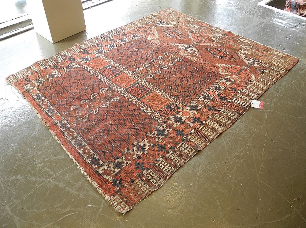 Old Turkmen Prayer Mat Approximately 5'3" x 4'3". (1 of 4)