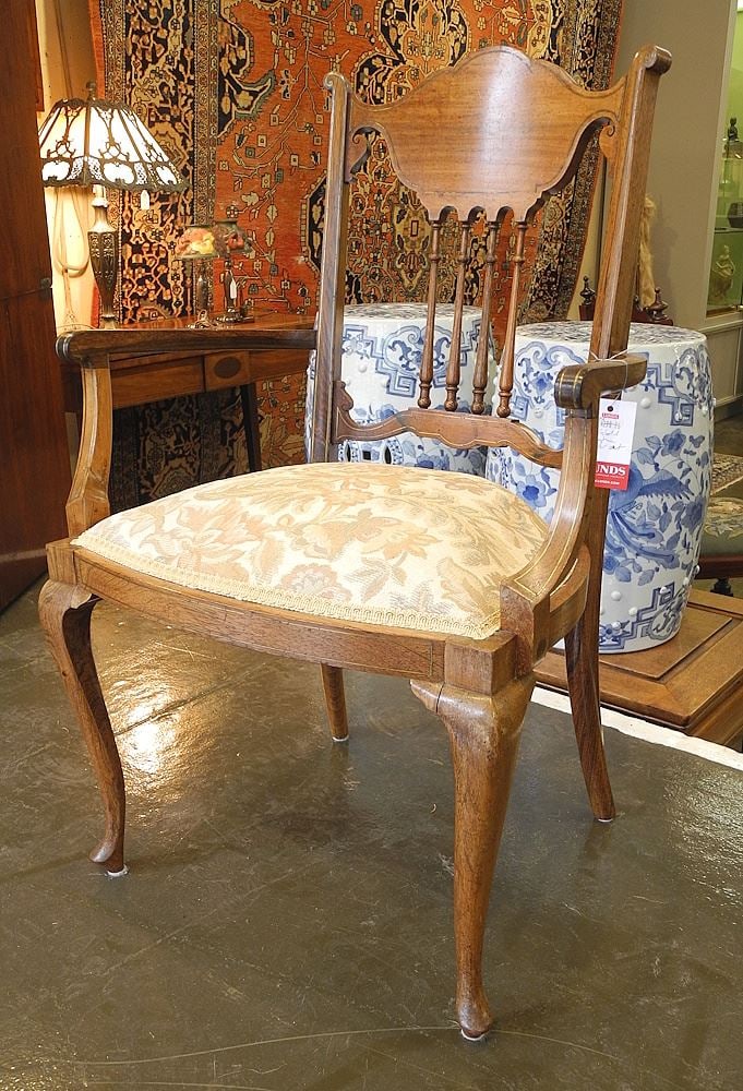 19th C. Marsh Jones & Cribb Brass Inlaid Rosewood Child's Chair, 32"h , signed by Workman. (1 of 7)