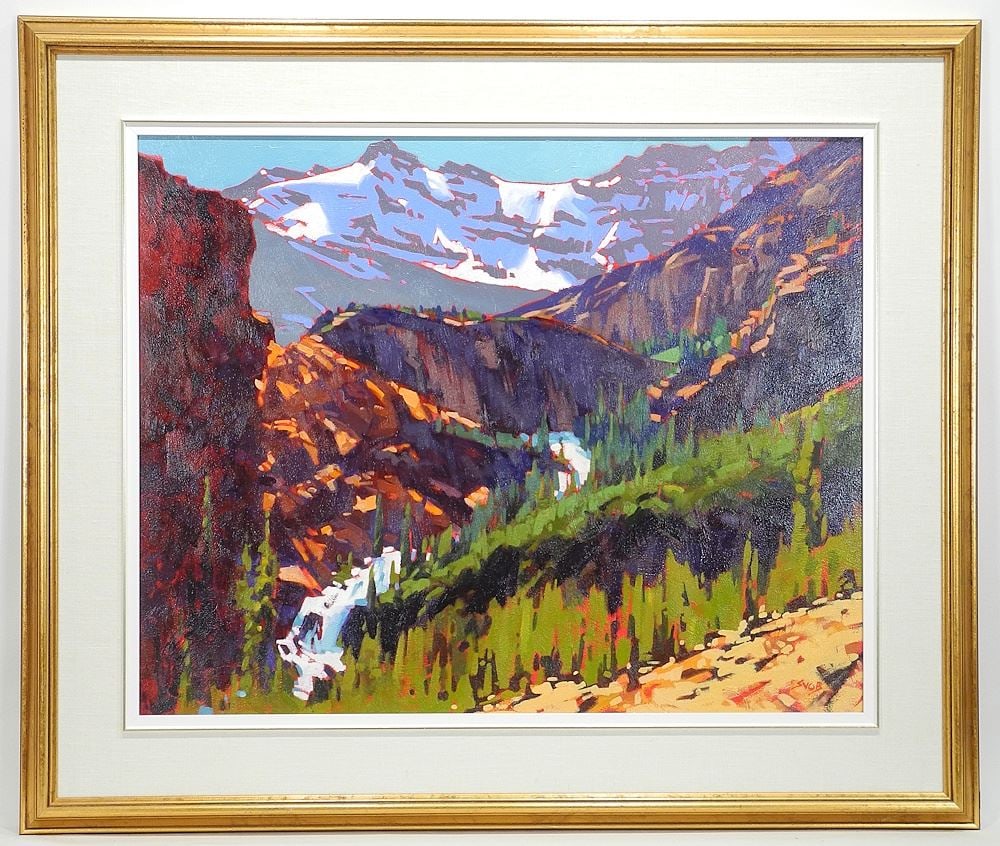 Oil on Board signed (Mike) Svob, 24 x 30", "The Stepping Stones". (1 of 6)