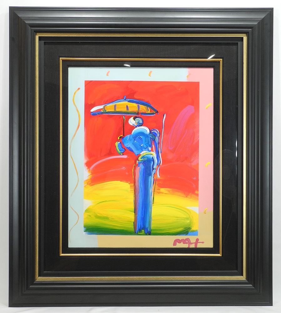 Mixed Media with Acrylic & Colour Serigraphy signed (Peter) Max, 23 x 18 3/4", "Sage w/...". (1 of 5)