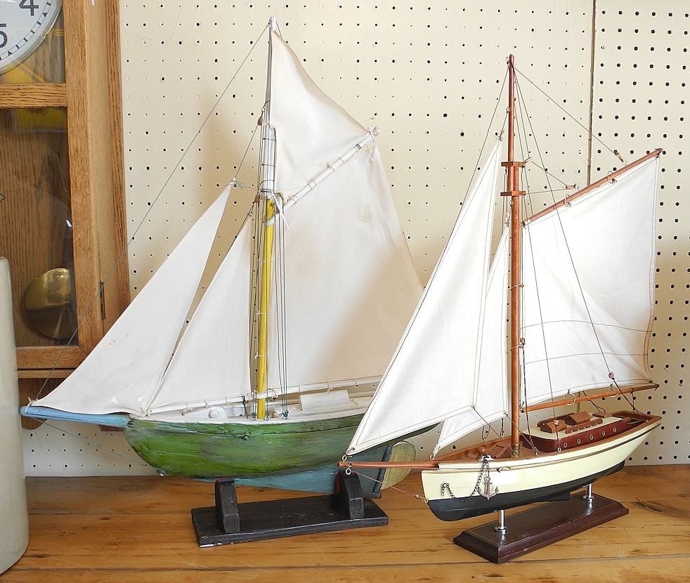 Two Model Sailboats, 22"L. (1 of 1)