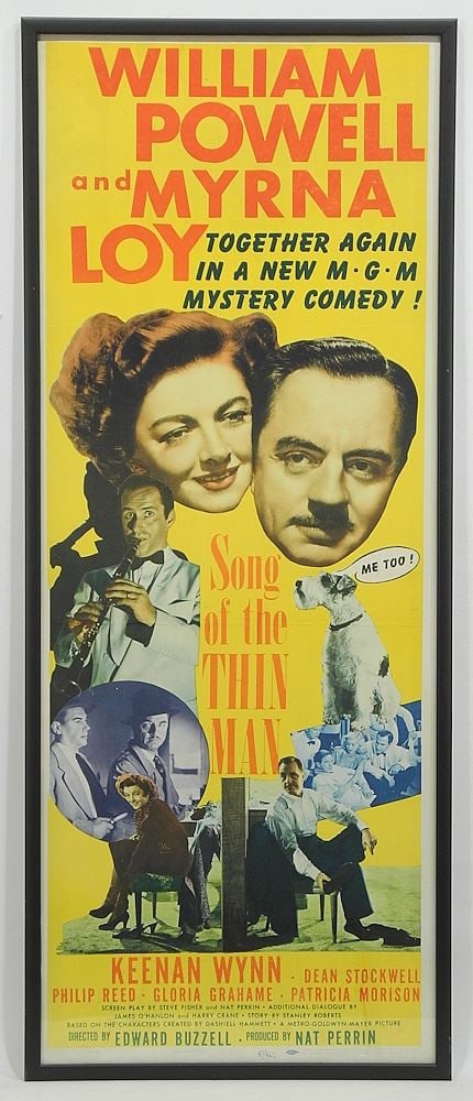 1947 Metro-Goldwyn-Mayer "Song of the Thin Man" Poster, 35 1/2 x 13 1/2". (1 of 1)