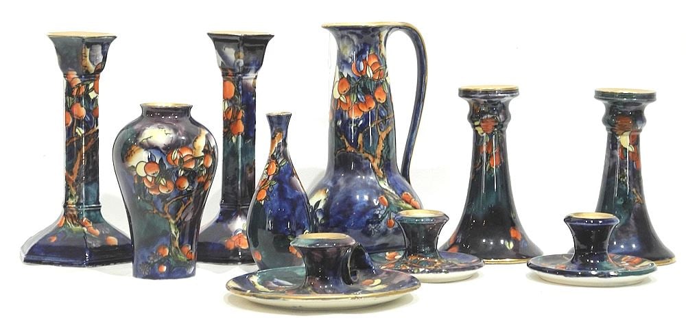 Collection of Hancock & Sons Corona Ware "Cherry-Ripe" Ceramics.: Collection of Hancock & Sons Corona Ware "Cherry-Ripe" Ceramics.