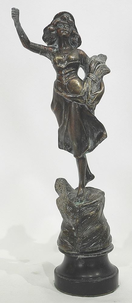 Spelter Figurine of a Harvester, 15"h (lacking scythe). (1 of 2)