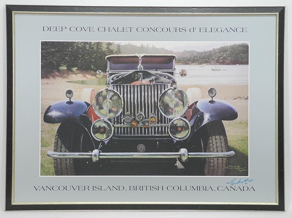 Deep Cove Chalet Concours d'elegance Poster by & signed Geoff Rock, 24 x 33". (1 of 2)