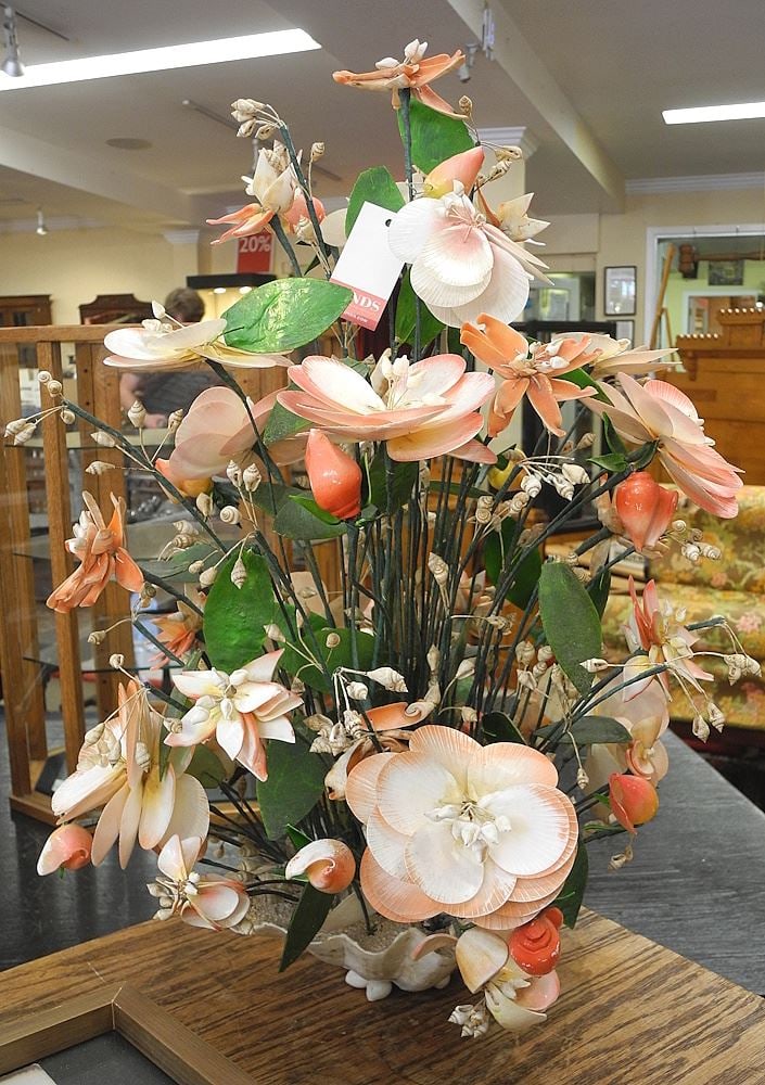 Shell Flower Arrangement Approximately 23"h.: Shell Flower Arrangement Approximately 23"h.