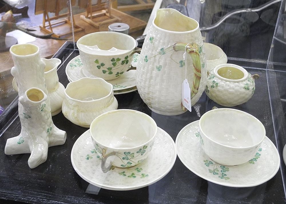 Collection of Belleek: 6"Jug/Vase/ Cream & Sugars/Plates/etc. (1 of 1)