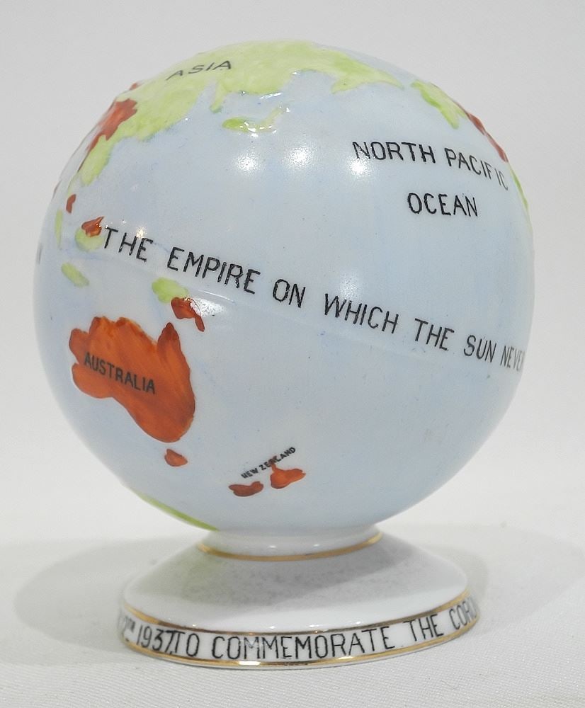 Melba Bone China King Edward VIII 1937 Coronation Globe, 3 5/8"h.: Melba Bone China King Edward VIII 1937 Coronation Globe, 3 5/8"h.