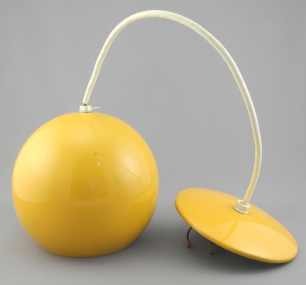 Verner Panton Topan Pendant Lamp, Apx. 26"h (as found).: Verner Panton Topan Pendant Lamp, Apx. 26"h (as found).