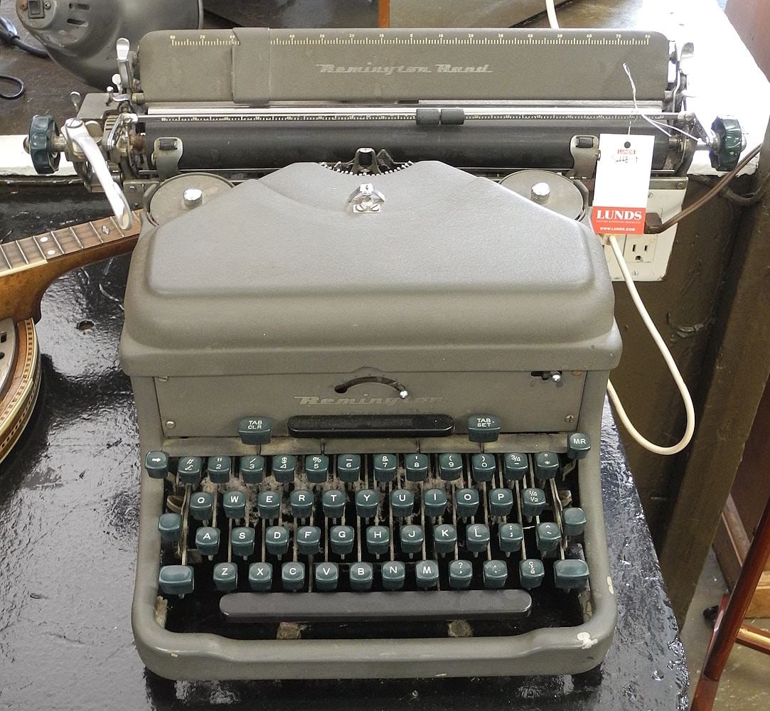Vintage Remington Rand Typewriter, 20 1/4"w. (1 of 1)