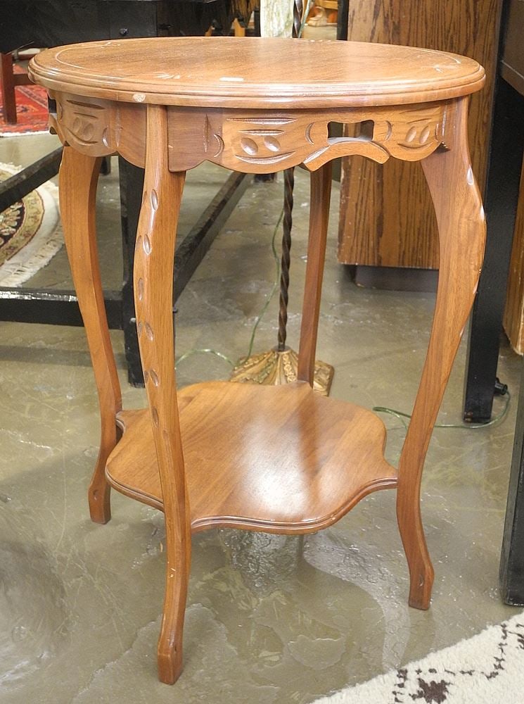 Canadian Walnut Lamp Table, C.1930's (1 of 2)