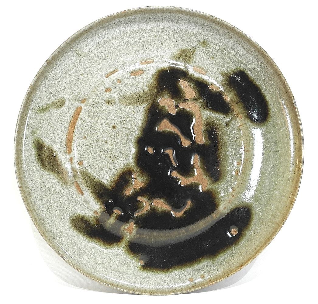 Stoneware Charger by Bernards de Aguiar Earthen Vessels Hornby Island, 14 1/8" Diam.: Stoneware Charger by Bernards de Aguiar Earthen Vessels Hornby Island, 14 1/8" Diam.