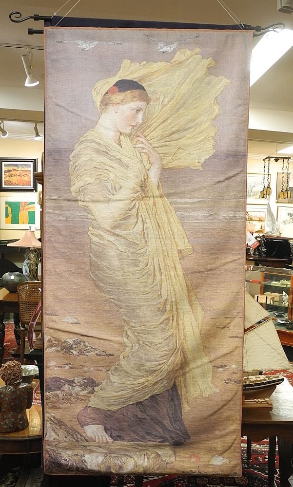 Pair of Pre-Raphaelite Tapestry Panels, 77 x 35". (1 of 2)