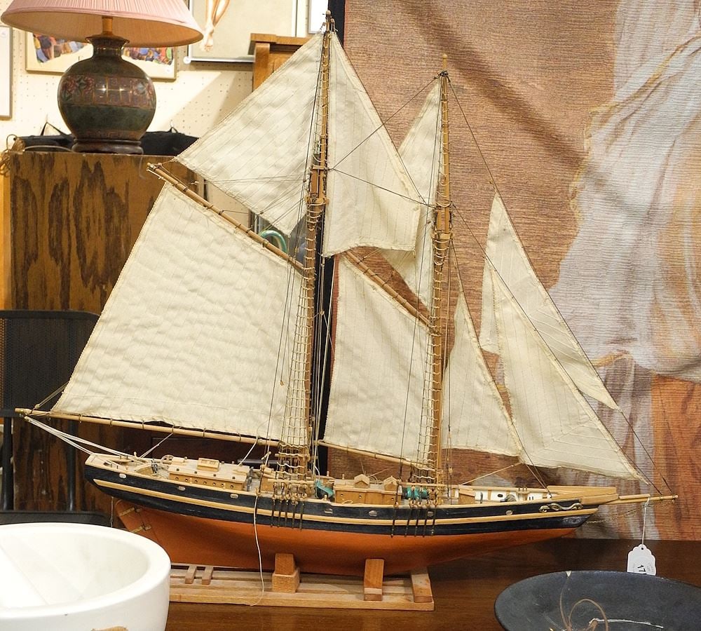 Ship's Model of a Schooner, 28 1/2"L (1 of 2)