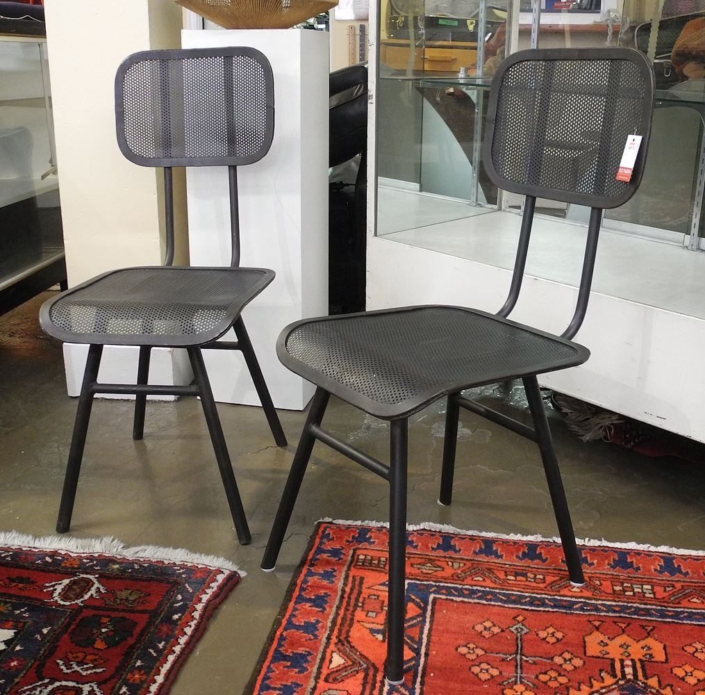 Pair of Industrial Modern Side Chairs, 34 1/4"h.: Pair of Industrial Modern Side Chairs, 34 1/4"h.