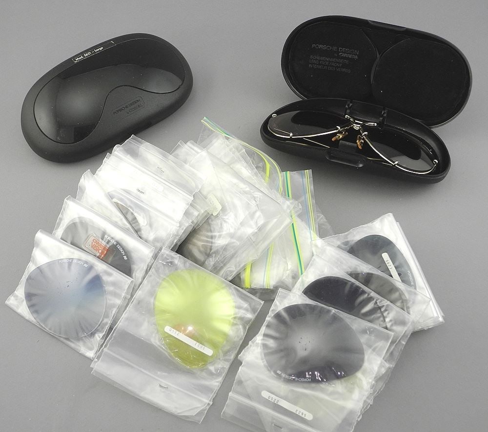 Pair of Porsche Carrera Sunglasses with 20 Pair of New Interchangeable Lenses. (1 of 4)