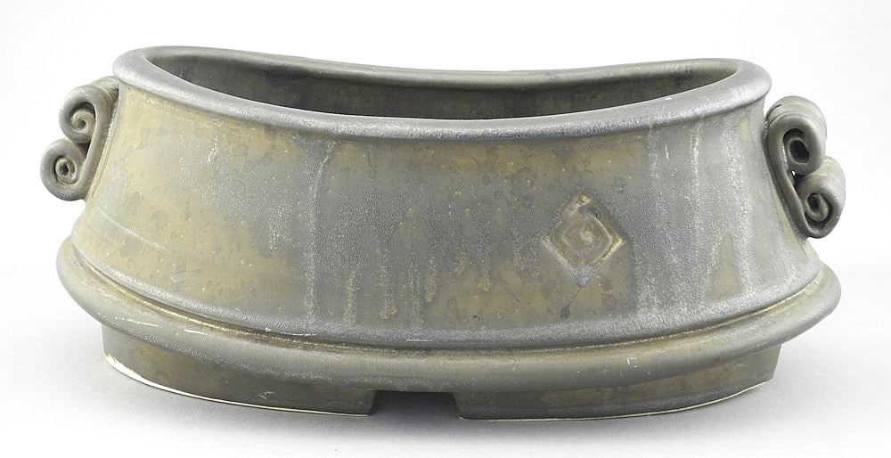 Pottery Trough with Impressed Mark & signed Indistinctly, 11"w. (1 of 3)