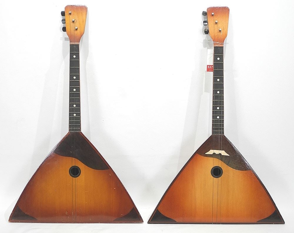 Two Russian Balalaikas, 27"h. (1 of 2)