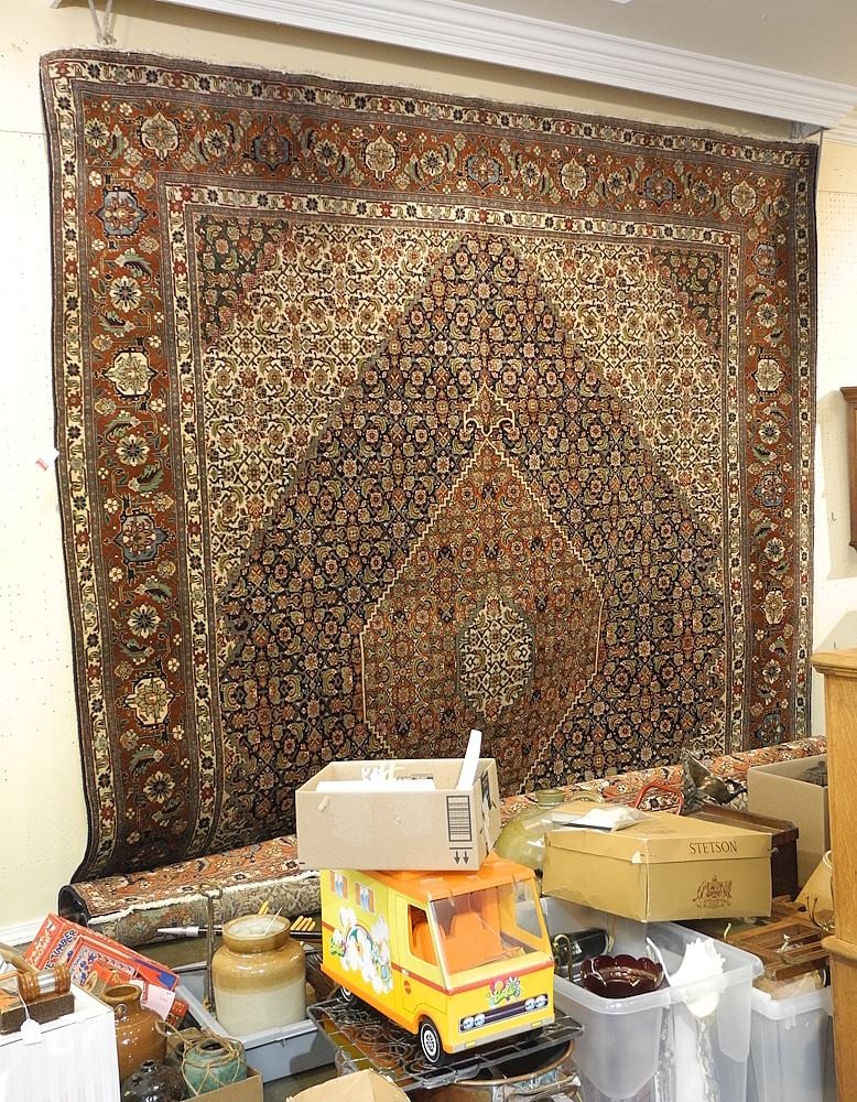 Tabriz Hand Knotted Carpet Approximately 12'4" x 10'1". (1365) (1 of 4)