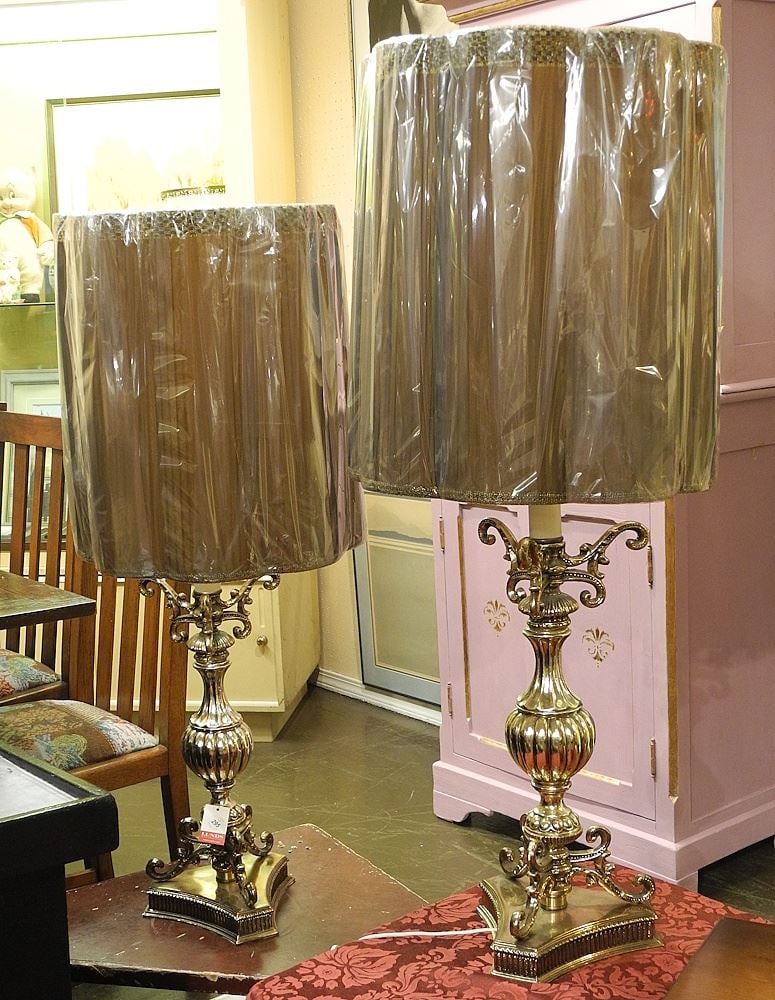 Pair of 1960's Hollywood Regency Table Lamps, 36 1/2"h. (1 of 1)