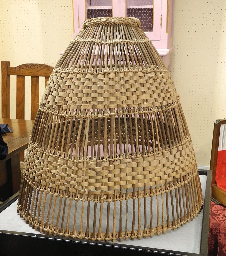 Pendant Wicker Lamp Shade, 21 1/2"h. (1 of 1)