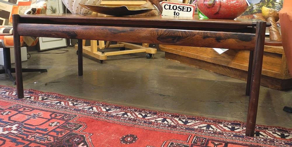 Dokka Mobler (signed) Rosewood Coffee Table, 53 1/4"L. (1 of 3)