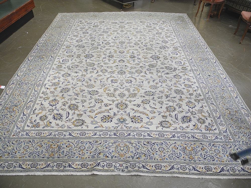 Kashan signed Carpet Approximately 9'10" x 12'10". (1364). (1 of 7)
