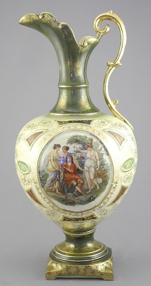 Royal Vienna Style Ceramic Ewer, 16 1/4"h. (1 of 3)