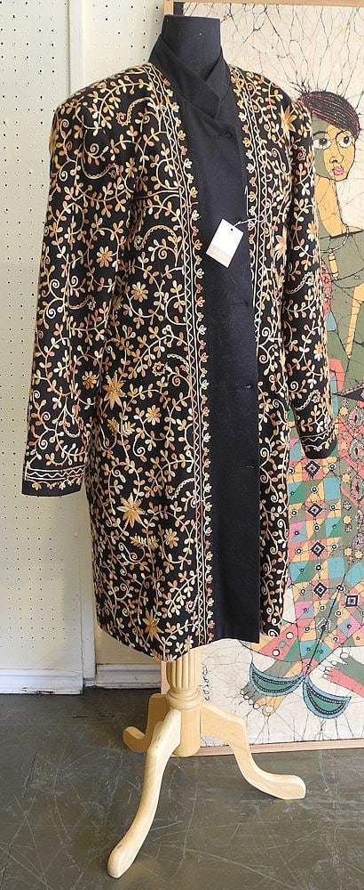Elaborate Afghan Embroidered Coat, 39"h, Size Small.: Elaborate Afghan Embroidered Coat, 39"h, Size Small.