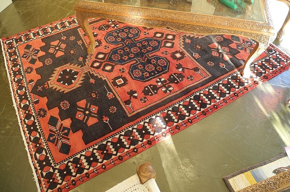 Bakhtyar Hand Knotted Carpet Approximately 5'2" x 6'10". (1152) (1 of 2)