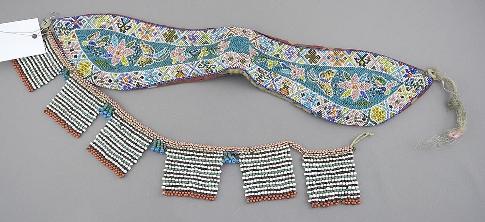 Two African Kirdi Beaded Skirts, 14 1/2 & 16 1/2"w. (1 of 3)