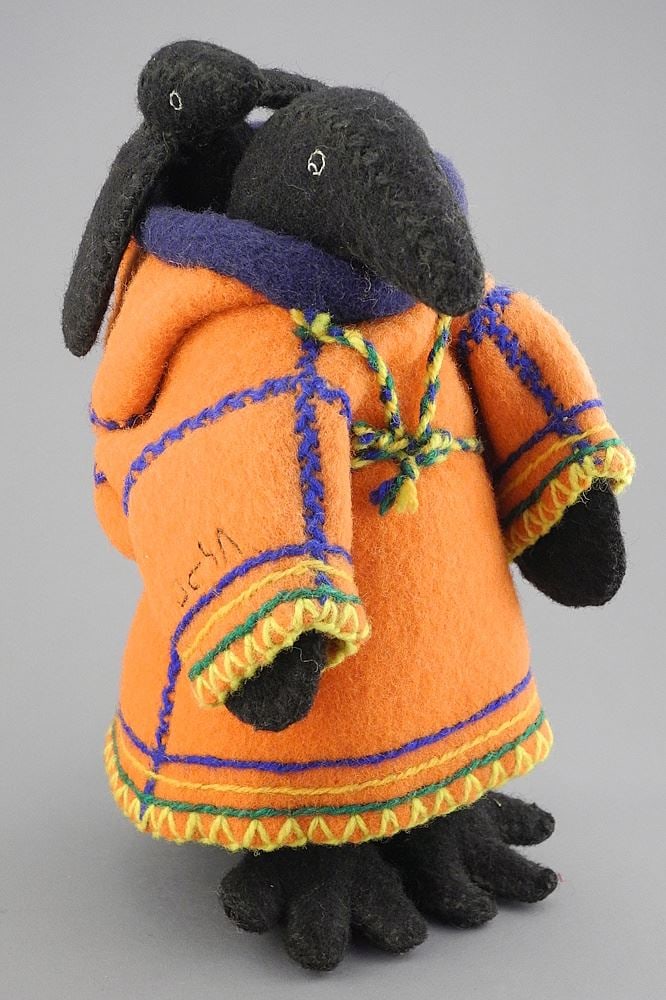 Spence Bay Raven Packing Doll by E. Jayko, 12"h. (1 of 3)
