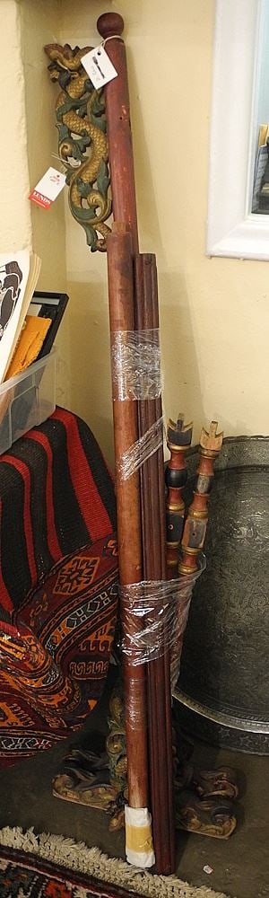 Indonesian Carved Wood Floor Standing Rack. (1 of 1)
