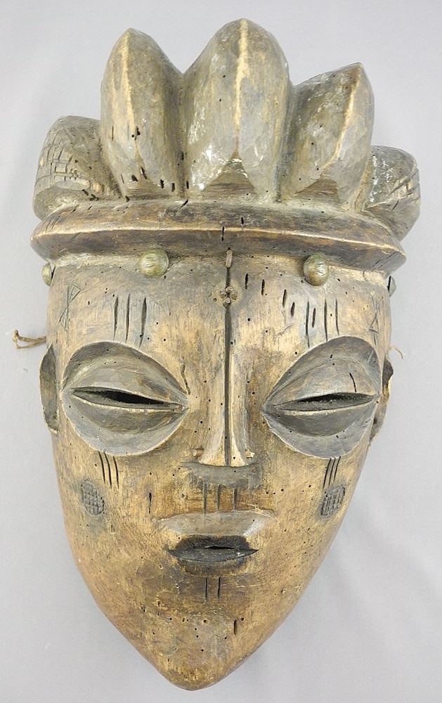 Chokwe Pwo Mask, Congo Angola, 10 1/4"h. (1 of 2)