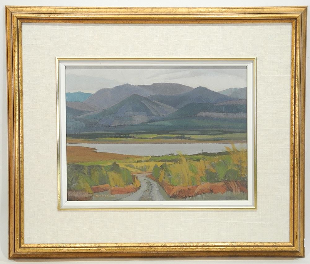 Oil on Canvas signed Alan C. Collier 84', 12 x 16", "South End Lake, Yukon". (1 of 5)