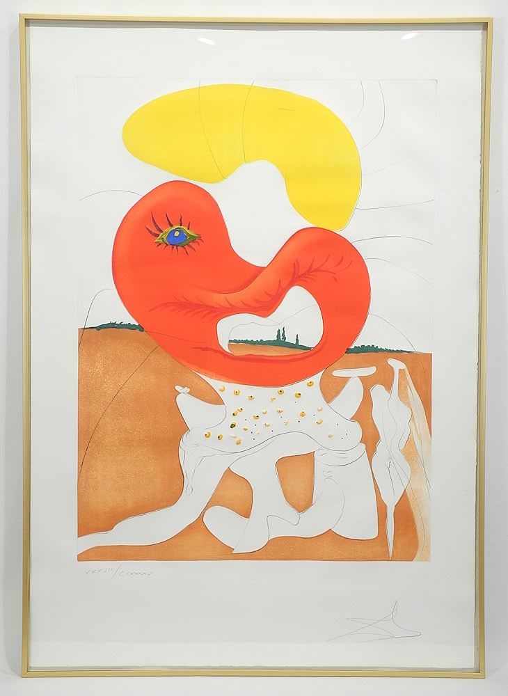 Embossed Etching signed (Salvador) Dali, 29 x 22", "Le Sang du Yin et la Yang". (1 of 7)