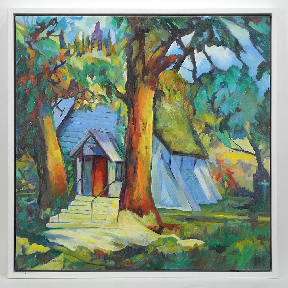Oil on Canvas signed Jesi Barron, 30 x 30", "St. Stevens".: Oil on Canvas signed Jesi Barron, 30 x 30", "St. Stevens".