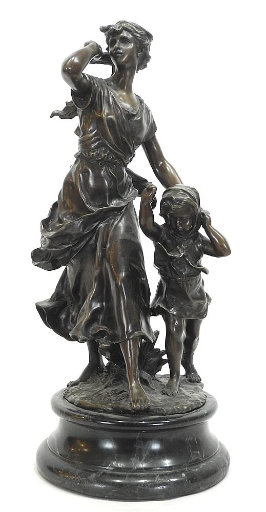 Bronze Figure After Augustus Saint-Gaudens, 22"h.: Bronze Figure After Augustus Saint-Gaudens, 22"h.