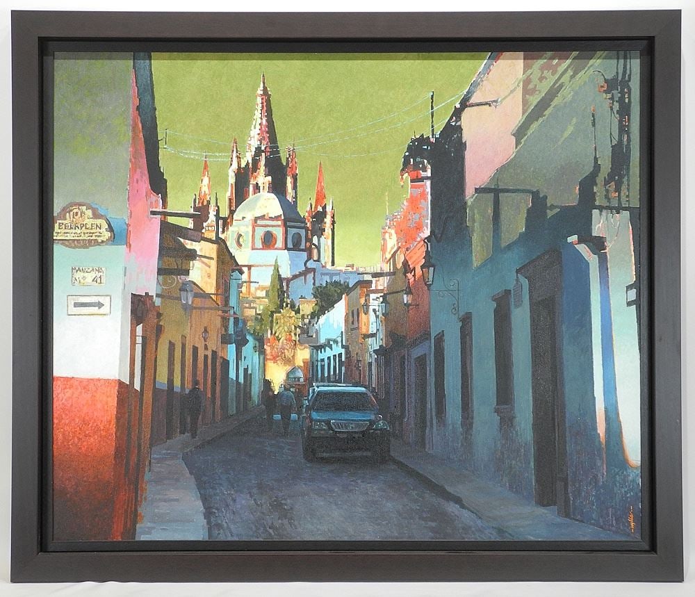 Oil on Board signed (Alan) Wylie, 30 x 36", "As Night Falls". (1 of 11)