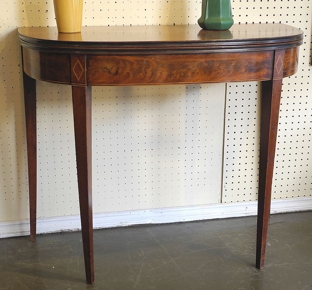 19th C. Mahogany Fold Over Tea Table , 29 1/2"h. (1 of 4)