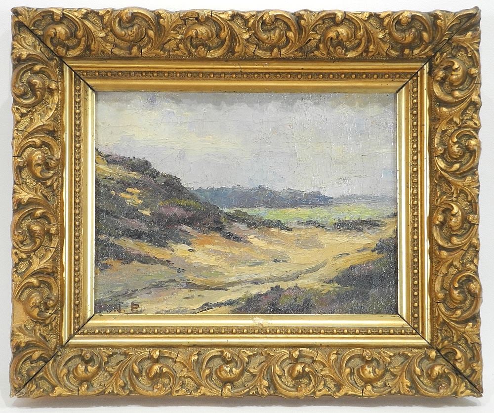 Oil on Board Monogrammed NF possibly Nund F.(Franqui), 8 x 10 5/8", "Impressionist Landscape".: Oil on Board Monogrammed NF possibly Nund F.(Franqui), 8 x 10 5/8", "Impressionist Landscape".