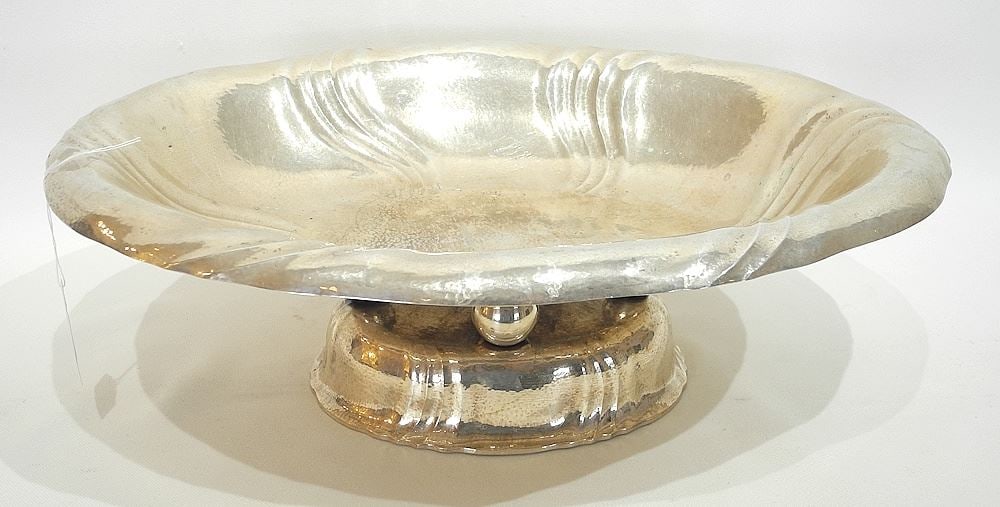 German .800 Silver Pedestal Bowl, 16"w, 1293 g. (1 of 5)
