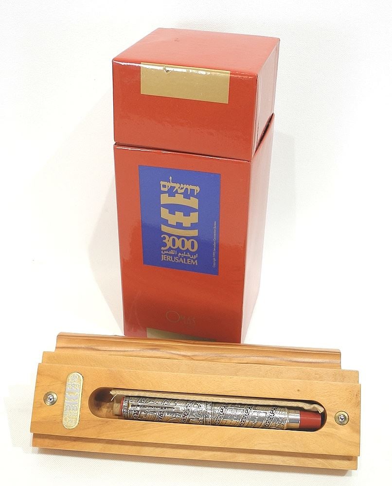 Omas "Jerusalum 3000" Limited Edition Silver Fountain Pen #1316, 5 1/2". (1 of 4)